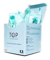 TOP Organic Cotton Tampons with Plant-Based Compact Applicator - Regular Absorbency - 100% Certified Organic Cotton Natural Tampons for Women and Teen Use - Plant Based