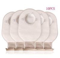 2-Piece Drainage Bag/Leak-Proof Base/colostomy Bag with Clip Personal Care Stool Bag for ileostomy Cutting 10PCS (B)
