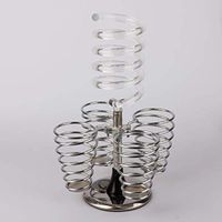 LIUCS Hairdryer Holder Rack Desk Organizer Salon Beauty Hairdresser Barber Rack Accessory Tool Modern Acrylic Spiral Spring Design, Transparent