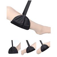 Lizipai Airplane Leg Hammock, Portable Travel Footrest Hammock, Adjustable Leg, Foot Rest for Travelling, Camping, Hiking Outdoor, Black, 16.5x7.8