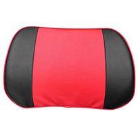 Yolu Lumbar Support Cushion Memory Foam Lumbar Support Pillow Leather Car Back Cushion for Lower Back Pain Relief Universal Chair and Car Seat Cushion - Red