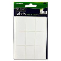 Premier Stationery Pro:Form 24 x 38 mm White Sticky Label