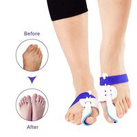Bunion Corrector Bunion Splints and Big Toe Straighteners Adjustable Orthotics Toe Separators for Hallux Valgus Pain Relief Bunion Treat and Prevent,Blue