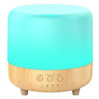 Essential Oil Diffuser, 500ml Aromatherapy Diffuser for Essential Oils Portable Oil Diffuser Ultrasonic Humidifier with 4 Timer Set, Adjustable Mist Mode, Auto Waterless Shut Off and 7 Color LED Light