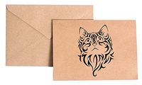 Tribal Cat Stationery Note Card Set