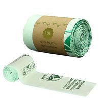 Bin Bags,6/8/10L Biodegradable Trash Bags,Heavy Duty Strong Rubbish Bags Wastebasket Liners Bags for Kitchen,Recycling Degradable Compostable Trash Bags for Office Bathroom 10L