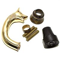 Brass Wolf Designer Beautiful Handle Cane Walking Stick Connector Handle