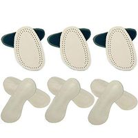 Cushioning Leather Half Forefoot Insole,Forefoot Pads, Heel Grips,Heel Liner,After Heel Stick (12 Pieces)