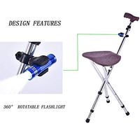 ZYL-YL Rollators Walking Stick With Seat Folding Seat Cane For Disability Seniors/Aluminum Alloy/Height Adjustable/Height 79-99Cm,5+5 Height Adjustment/Static Loading 150Kg Non-slip Walking Stick With