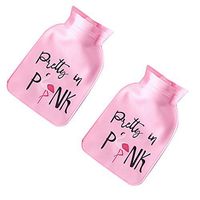 Aoruisier 1pcs Cute Single Layer Small Water Injection Explosion-Proof Hot Water Bottle Student Hand Warmers Cartoon Mini Warm Bag 15x10CM Flamingo