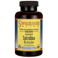 Swanson Std Spirulina Blue-Green Algae 10% Phycocyanin 500 Milligrams 90 Veg Capsules