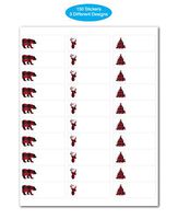 to and from Buffalo Plaid Christmas Gift Tags / 150 Northwoods Holiday Gift Tags