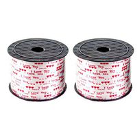 2 Rolls I LOVE YOU Letter Decorative Ribbons Balloon Plastic Ribbon Wedding Festive Party Supplies Gift Packing Ribbons DIY Ribbon Accessories (White)