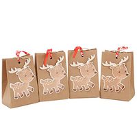 Alapaste Gift Boxes Set of 30 Christmas Candy Boxes,Cookies,Goodies Kraft Paper Bags Gift Box Present Packaging for Festival Holiday New Year