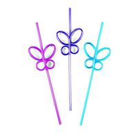 Butterfly Straws (Pack of 36) Novelty Drink & Party Supplies, Summer Time Fun