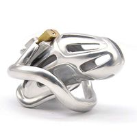 Easy to Clean Portable Belt Accessories, Comfortable Sleek Toy for Relaxing Emotions, Electric Shock Stimulation Cage HAIWEHAO (Color : Long cage, Size : 45mm snap Ring)