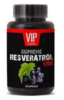 Supreme Resveratrol Extract 1200mg - Premium Red Wine Extract 1200 - Maximum Strength Super Blend (1 Bottle 60 Capsules)