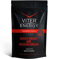 Viter Energy Caffeinated Mints - 40mg Caffeine & B-Vitamins Per Powerful Sugar Free Mint. Boost Energy, Focus & Fresh Breath. 2 Pieces Replace 1 Coffee (Cinnamon, 1/2 LB Bulk (Mints Only))