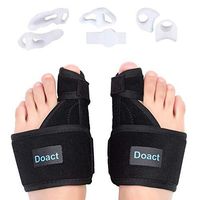 DOACT Bunion Correctors Day and Night Splint Kit, Hallux Valgus Orthopedic Toe Straightener Corrector with 6pcs Soft Gel Toe Separators in Shoes, for Men and Women Pain Relief L