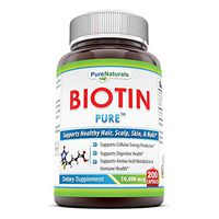 Pure Naturals Biotin Dietary Supplement - 10, 000 mcg - 200 Capsules - Supports Healthy Hair, Skin & Nails - Promotes Cell Rejuvenation and Energy Production. *