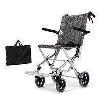 Red cloud Lightweight Transport Wheelchair, Aluminum Travel Wheelchair with Widened Leg Strap, Medical Assisted Wheelchair, Suitable for Disabled People (L×W×H) 27.95×18.9×14.96inch