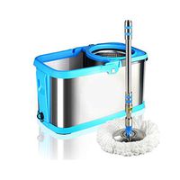 High-end Stainless Steel Rotating Mop, 360° Magic Rotating Mop And Bucket Set, Hand-pressed Free Mop, Double-drive Mop Bucket For Automatic Drying