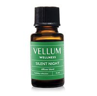 Vellum Wellness Silent Night Holiday Diffuser Blend Organic Vegan 15mL - Smells like a Snowy, Winter Forest, Brings Peace to the Home, Blend of Woody, Herbaceous Essential Oils, Premium