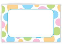 50 pack Pastel Dots- No SentimentEnclosure Cards (20 unit, 50 pack per unit.)