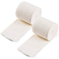 Cotton Elastic Bandage, 2 Rolls Compression Bandage, Elastic Wrap with Hook-and-Loop Closure on Both Ends, 2 Inch Wide x 15 Feet Long, Latex Free for Wound Care, Swelling, Sprained Ankle