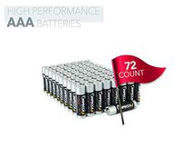 IMPECCA AAA Batteries (72 Pack) High Performance 1.5 Volt, All Purpose AAA Alkaline Battery, Non Rechargeable, LR3 72-Count