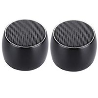 Mini Magnetic Portable Bluetooth Stereo Dual Speaker, Travel Friendly, HD Sound, Outdoor Parties (Black)