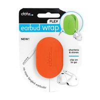 Dotz Flex Earbud Wrap for Cord and Cable Management, Orange (FXW37M-CO)