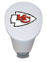 The Furniture Cove New 2.6 Gallon White Plastic Step Trash Can Waste Basket Featuring the Choice of Your Favorite Football Team Logo - FREE Trash Liner Included (Chiefs)