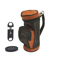 FESS Golf Bag Cigar Case Holder with Bag Clip Cigar Cutter and Humidifier