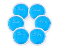 Round Hot & Cold Packs (6 Pack) - Heat or Ice Therapy - Small Flexible Reusable Gel Beads with Fabric Backing - Great for: Wisdom Teeth, Breastfeeding, Tired Eyes, Face, Headaches, Sinus Relief