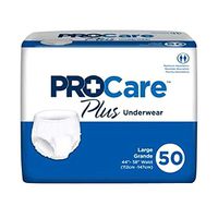 Procare Plus Adult Protective Underwear, Large