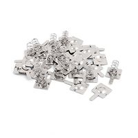 uxcell 17 Pairs 1 x AA Batteries Positive Negative Spring Plate Silver Tone