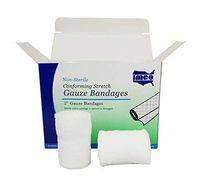 CPR Savers and First Aid Supply IMCO Multi-Packed 2 Inch x 4.1 Yards Non-Sterile Stretch Cotton Gauze Bandage Rolls for Injury, Wound, and Trauma (24)