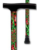 Walking Cane T Handle Derby Ladybug Design Pattern Adjustable Aluminum Men or Woman Walking Cane
