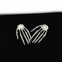 Goth Punk Fancy Dress Rock Earring Ear Stud Skeleton Skull Hand