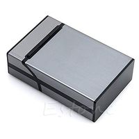 Aluminum Cigarette - Black Light Aluminum Cigarette Cigar Pocket Box Holder Container Storage Case - Lighter Cases Aluminum 100's Aluminium Holder Plug King 100s Case Pipe Cigarette Tube Cigar Size
