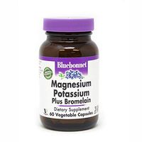 BlueBonnet Magnesium Potassium Plus Bromelain Vegetarian Capsules, 60 Count