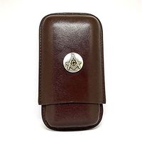 Freemasons 3-Finger Cigar Case – Mason Leather Cigar Case – Cigar Cutters by Jim