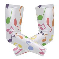 LEVEIS Musical Note Arm Sleeves UV Protection for Men Women Sunblock Protective Gloves Running Golf Cycling Driving Long Arm Cover 1 Pair