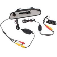 4.3" Car Rear View Mirror Monitor + Wireless IR Reversing Parking Camera System
