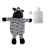 FANCY PUMPKIN 1L Hot Water Bottle with Cover Hot& Cold Relief-Zebra