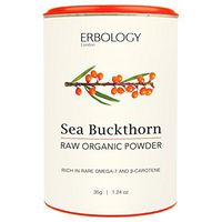 Organic Sea Buckthorn Powder 1.2 oz - Rich in Omega-7, Vitamin A and Vitamin E - Raw - Gluten-Free
