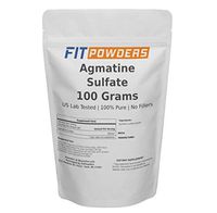 Agmatine Sulfate Powder 100g (100 Grams, 200 Servings) 100% Pure, Strength and Pump (Nitric Oxide) Supplement by FitPowders