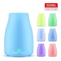 ZOESON Essential Oil Diffuser Humidifier-7 Color Changing LED Lamps, Adjustable Mist Mode,Auto Off Aroma Diffuser for Bedroom/Office/Trip (White, 300ML)