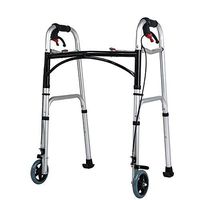 Folding Walker | Adjustable Walker with 2 Wheels | for The Elderly and Disabled | Lightweight Non-Slip | with Handbrake Stabilization AA++
